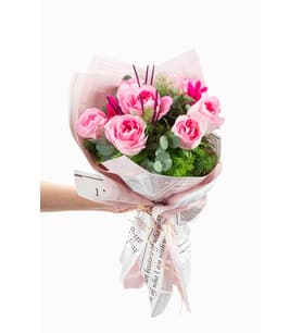 7'li Pembe Gül Buketi