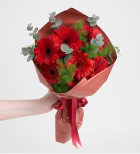 Kırmızı Gerbera Buketi