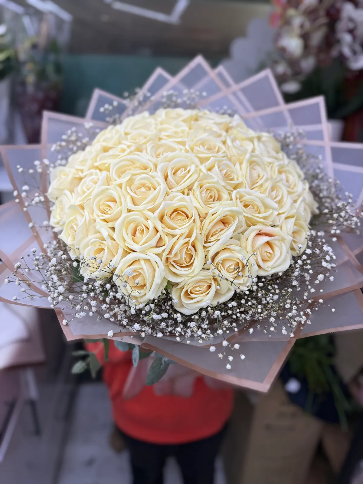 Yapay beyaz gül 50 Li 