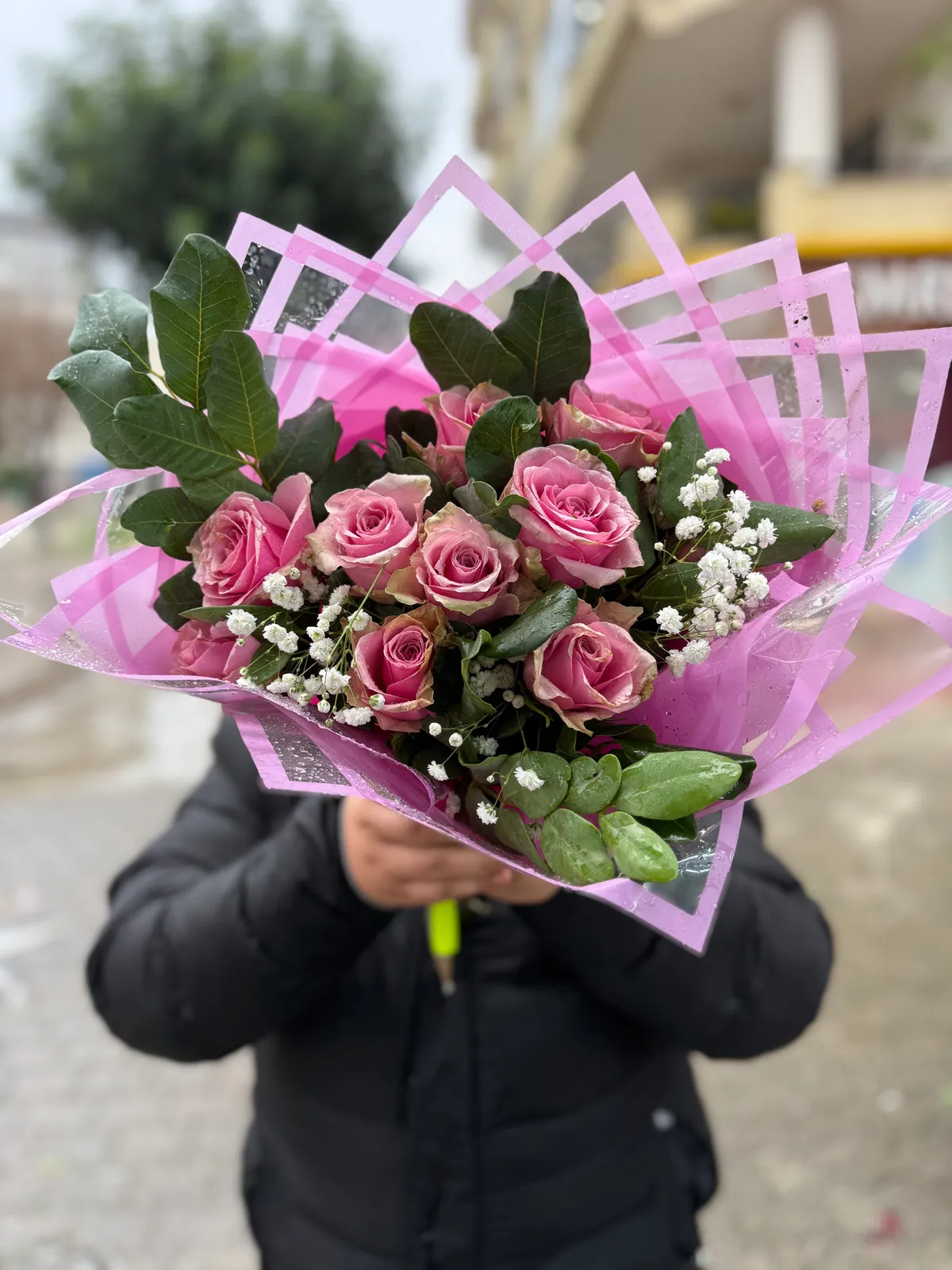 10 İthal Pembe Gül 